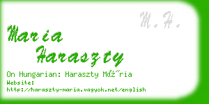 maria haraszty business card